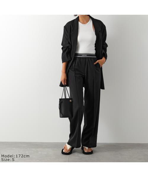 国内発送 ロエベ LOEWE トラウザーズ ウール パンツ ロゴ ロエベ LOEWE パンツ カーゴ トラウザーズ ブラック メンズ