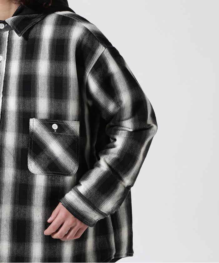 SAINT MICHAEL/セント マイケル/SHIRT PARKA/CHECK/BKxWT SAINT MICHAEL/セント マイケル/SHIRT PARKA/CHECK/BKxWT