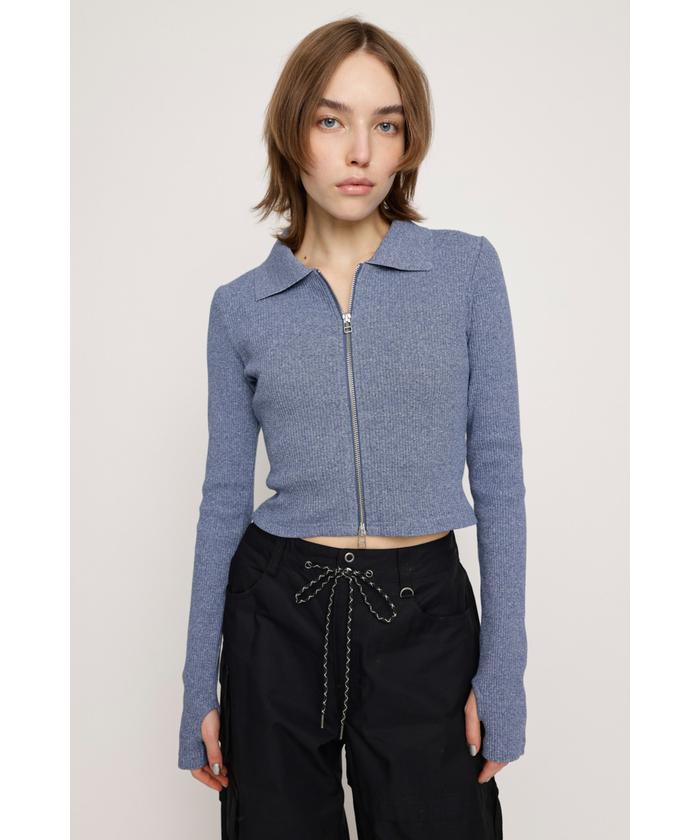 トップス r ZIP UP CUT RIB トップス(505776889) | スライ(SLY) - d fashion