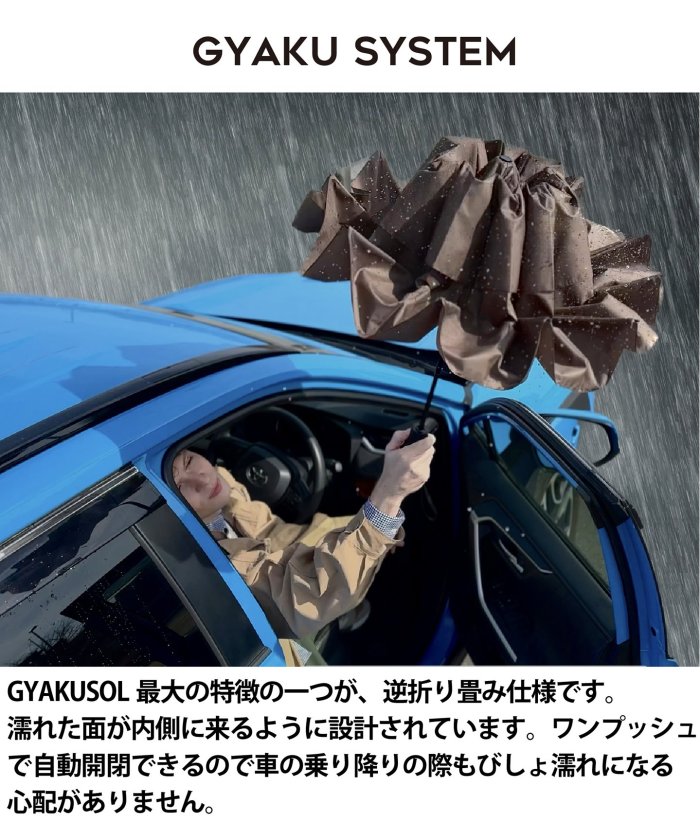 GYAKUSOL*JSF/ギャクソル】 UMBRELLA 周りを濡らさない傘