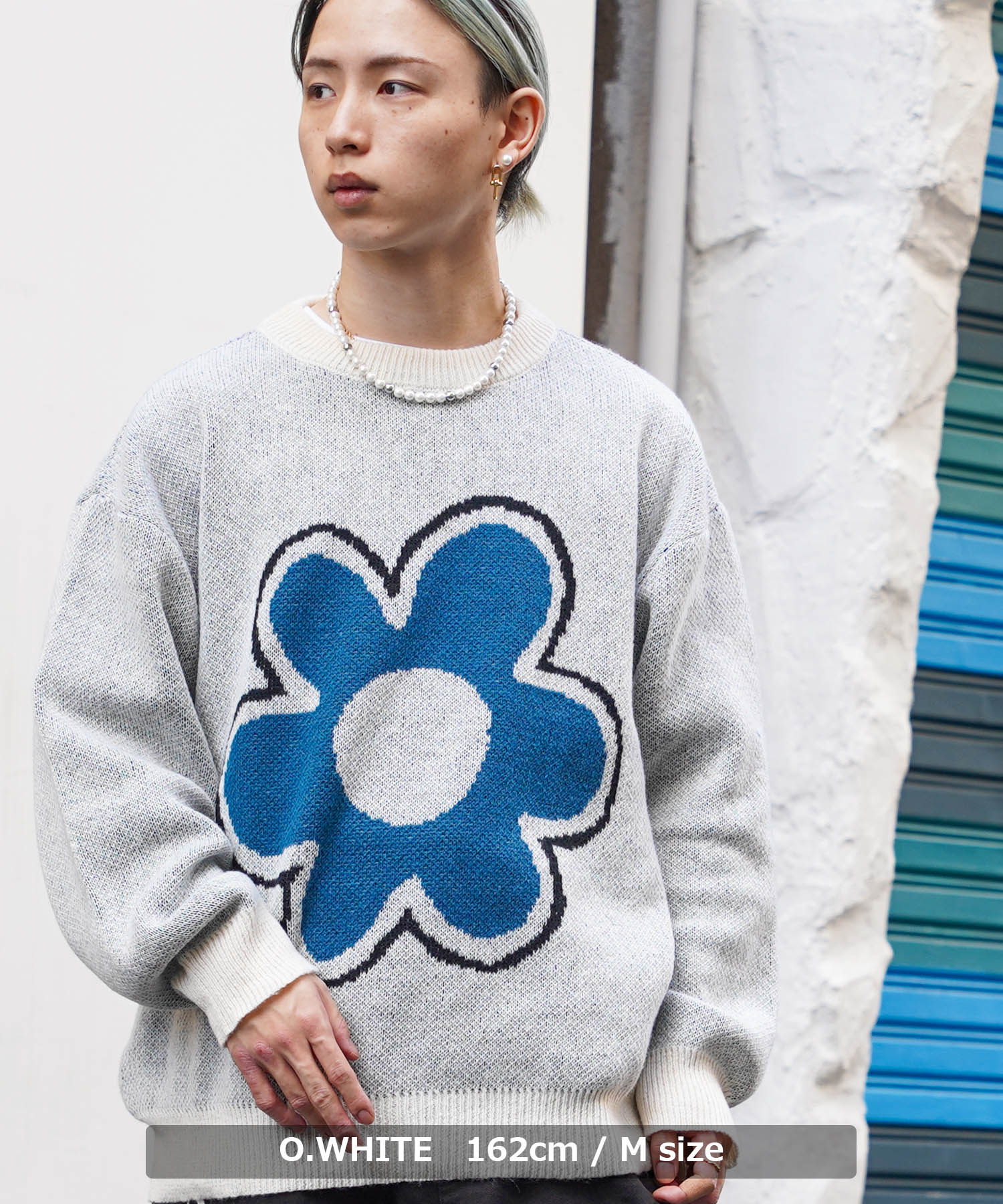 セール20%OFF】◇フラワーモチーフ ジャガードクルーネックニット セール20%OFF】◇フラワーモチーフ ジャガードクルーネックニット