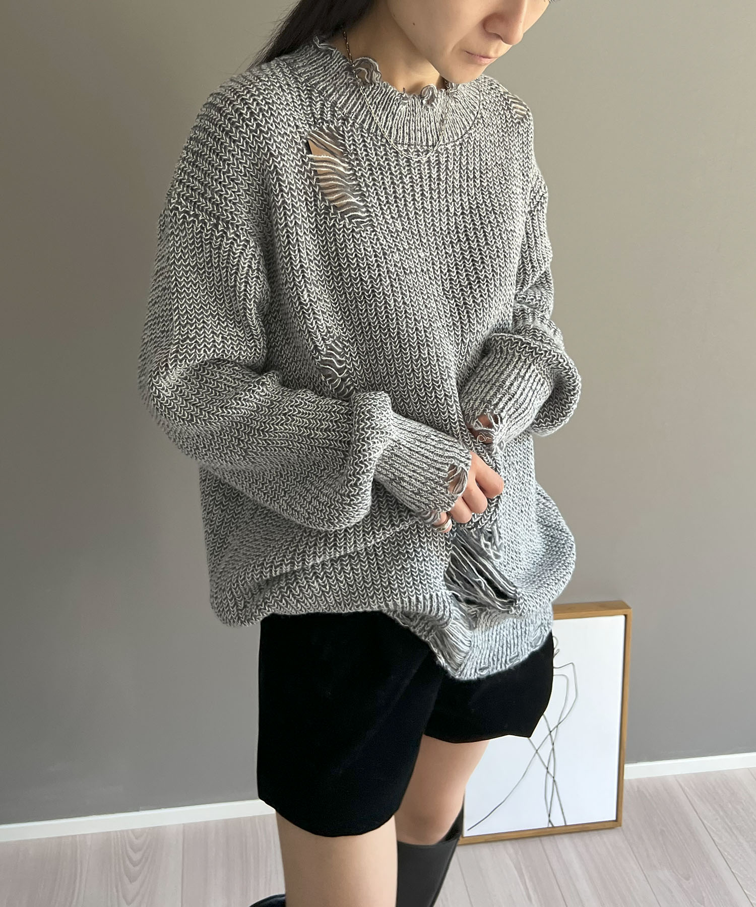 セール41%OFF】ジュエローブ Jewelobe ビッグシルエットダメージ