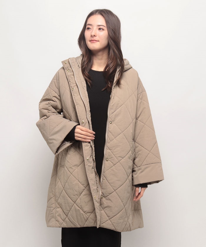 セール 50%OFF】fooded quilt flare coat(505769249) | マイカアンド ...