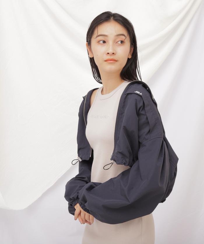セール】◇ロゴ入りナイロンショート丈ジャケット(505776973 セール】◇ロゴ入りナイロンショート丈ジャケット(505776973