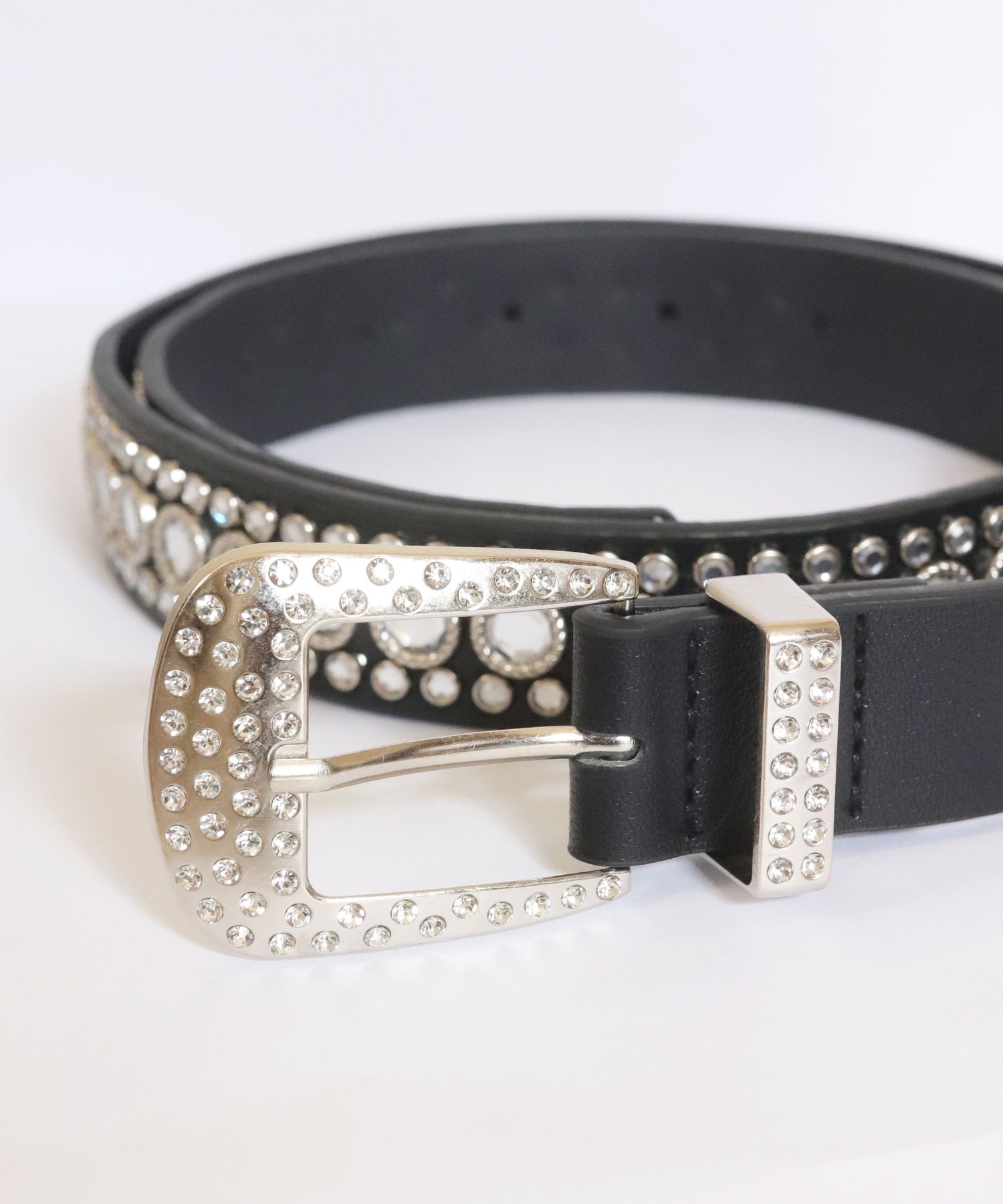 DSQUARED ラインストーン　バックル　レザーベルト　サイズM DSQUARED ラインストーン バックル レザーベルト サイズM - メルカリ