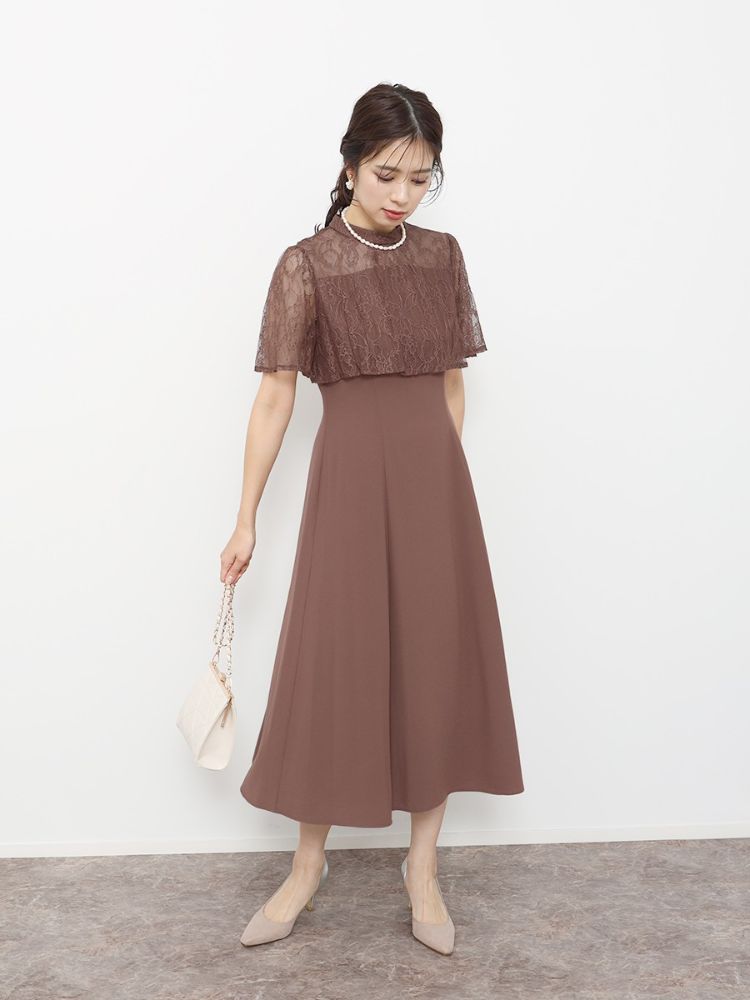 【今期新品未使用】ヤマダヤ　ケープライクレースワンピース　Rire Fete リルフェテ Rire Fete ケープライクレースワンピース（new color