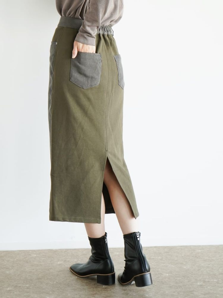 セール 33%OFF】クローブ CLOVE 異素材切り替えコーデュロイ