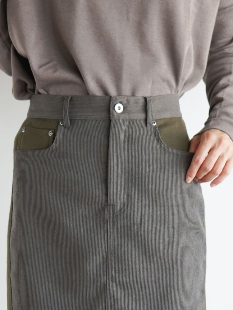 セール 33%OFF】クローブ CLOVE 異素材切り替えコーデュロイ