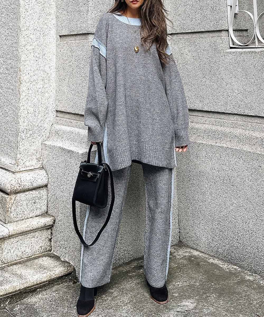 エストレジャ esutoreja ラインニットトップス(505784638