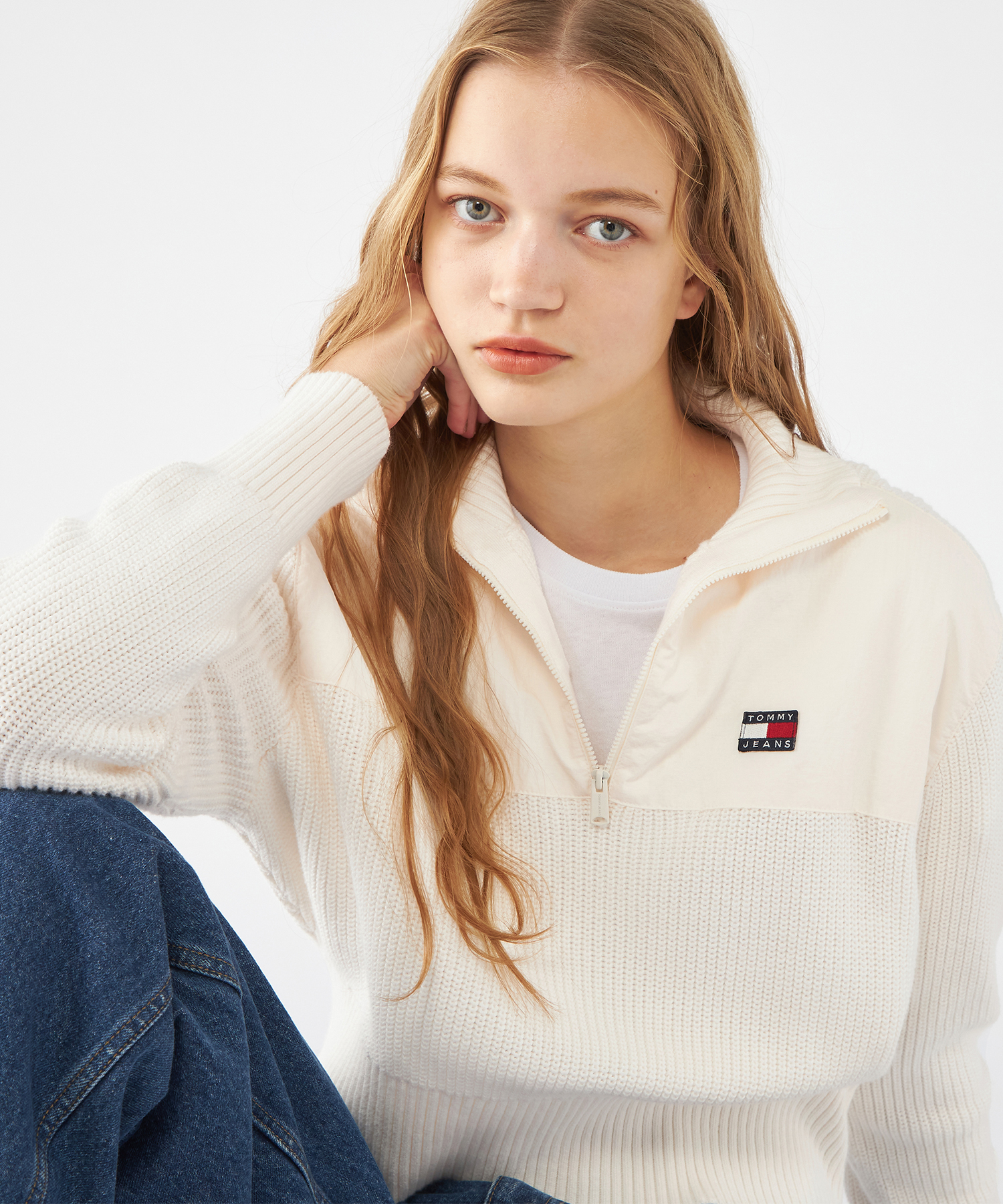 TOMMY JEANS - 【新品タグ付き】トミージーンズ ハーフジップ