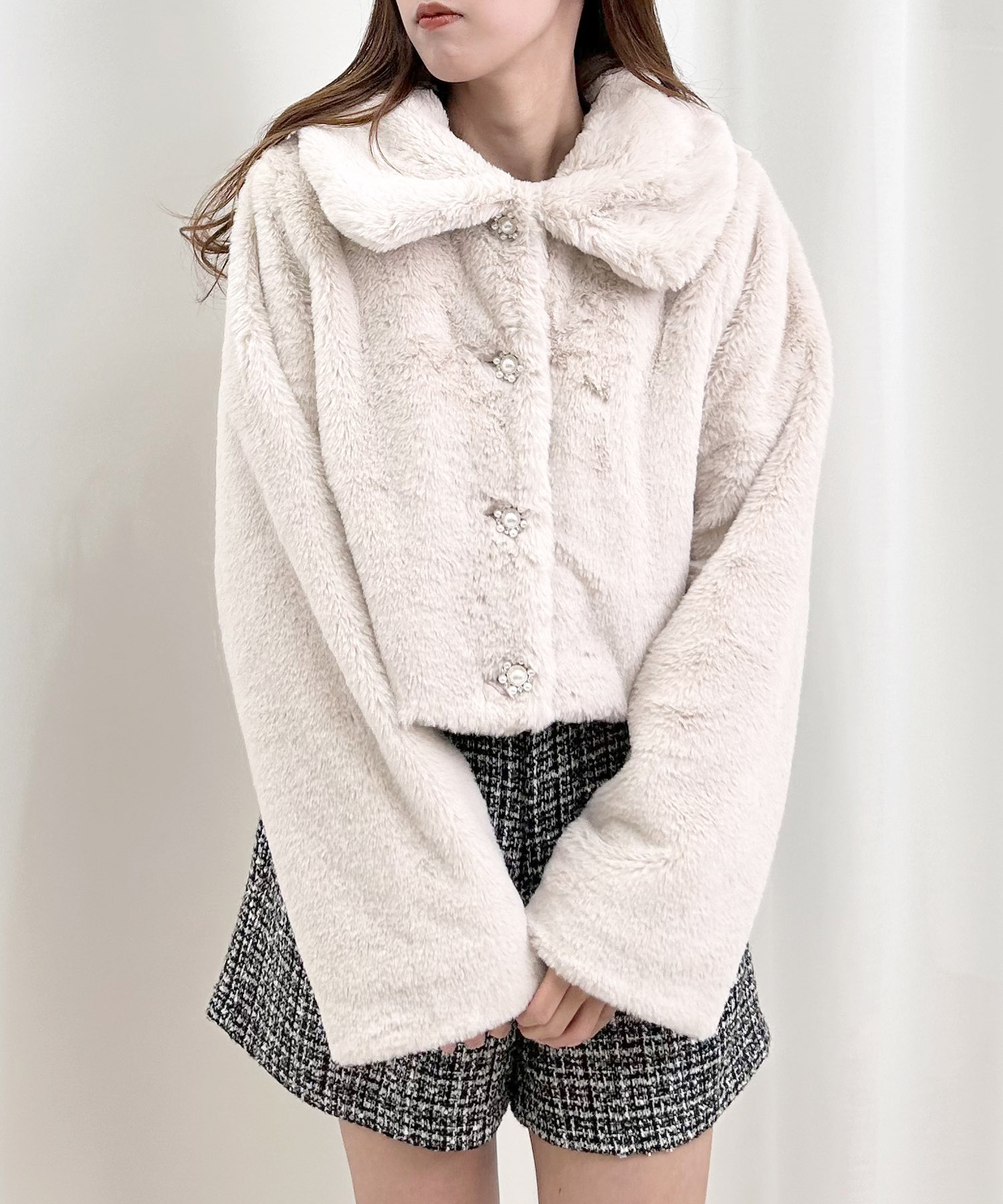 セール 40%OFF】イング INGNI エコファークロップド丈ビジュー