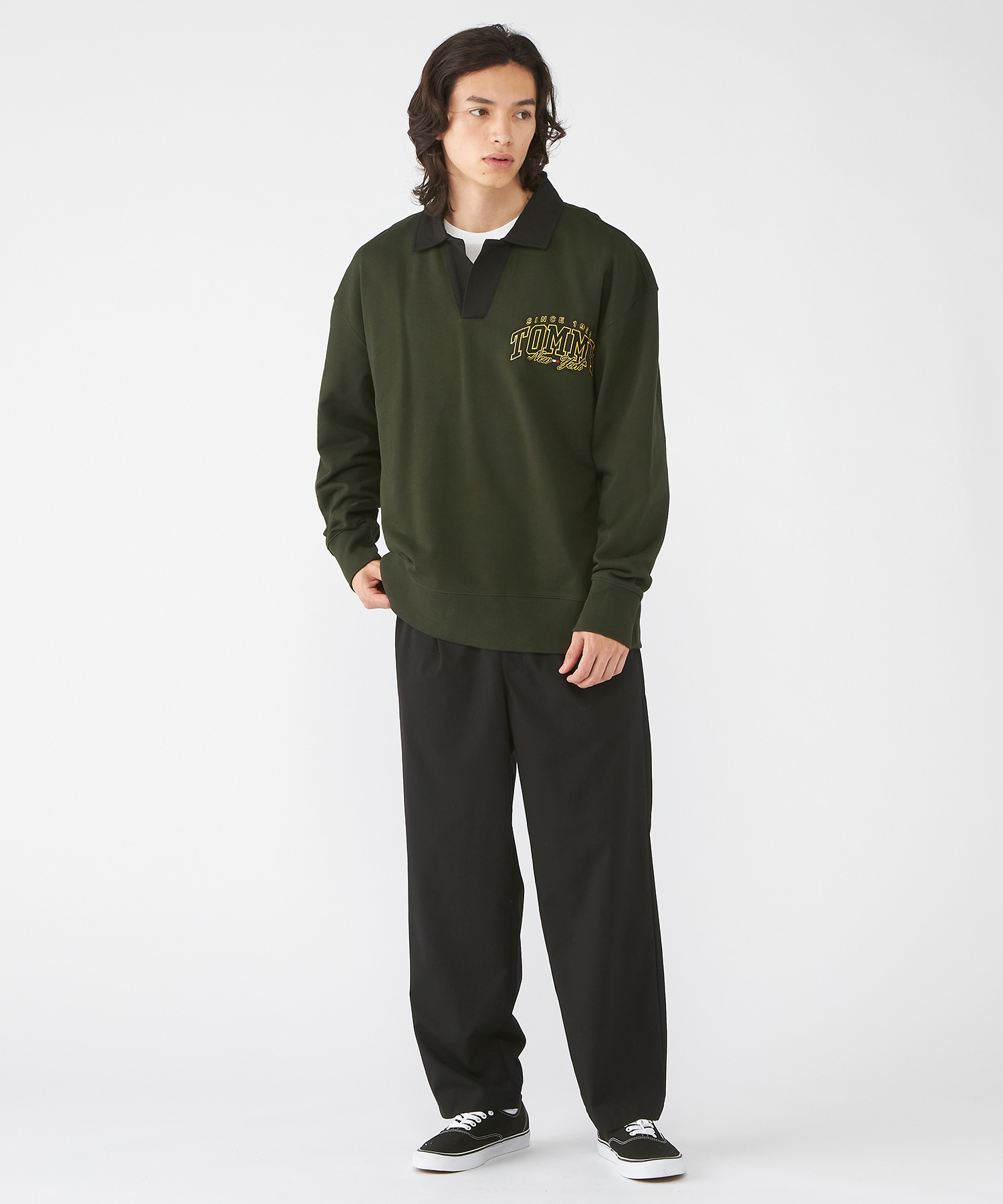 【トミージーンズ】リラックスラグジュアリーバーシティラガーシャツ セール】トミージーンズ TOMMY JEANS リラックスラグジュアリー