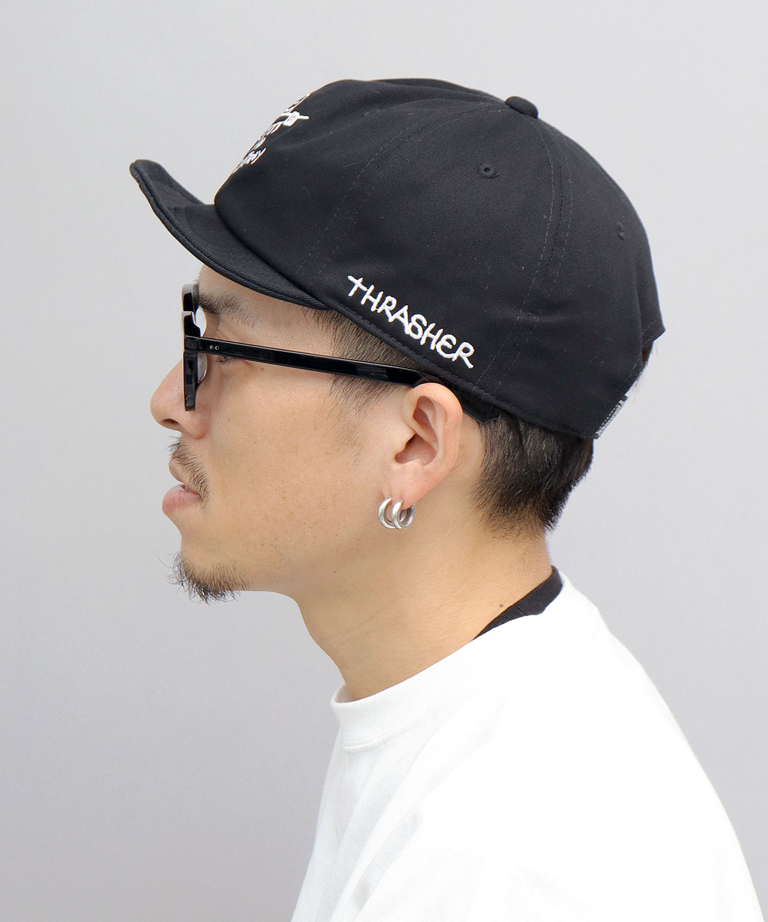 スラッシャー THRASHER 刺繍 ボールキャップ 帽子 ショート