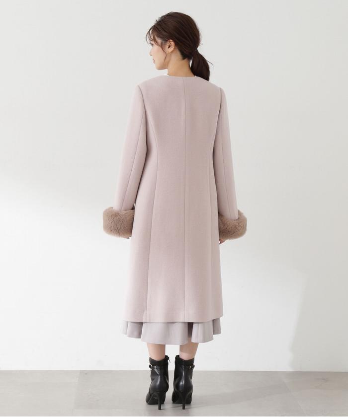 セール 30%OFF】フェイクファー取外しコート/23AW(505451819 セール 30%OFF】フェイクファー取外しコート/23AW(505451819