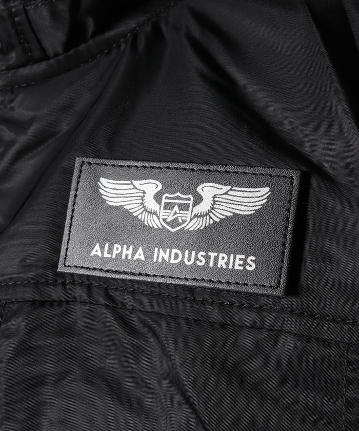 ALPHA】 アルファ フーデッド リブ ナイロンジャケットHOODED