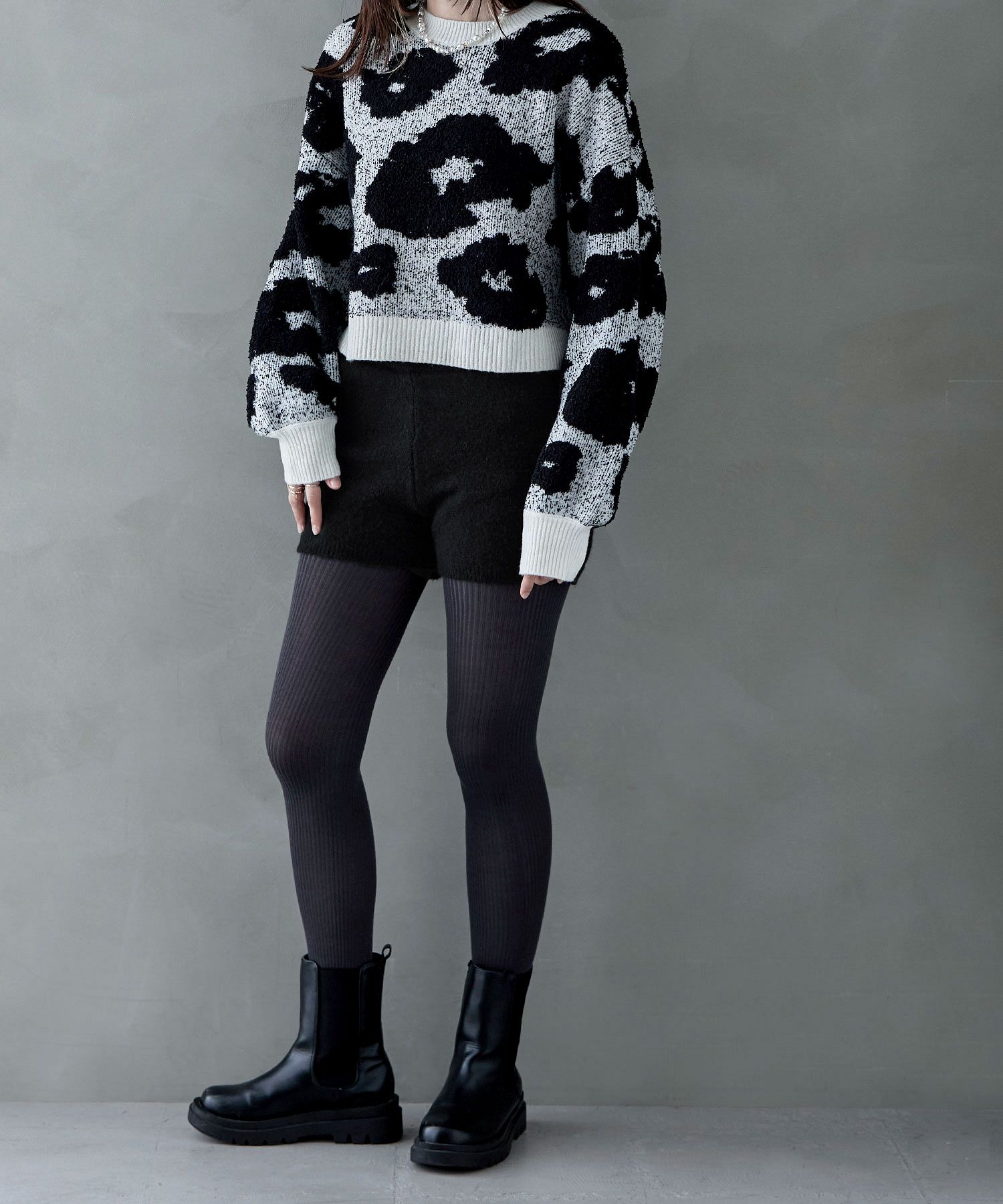 11月迄の出品✨EDIT.FOR LULU モヘアショートパンツ/ブルマ etoll. エトル モヘアタッチニットショートパンツ ボトムス