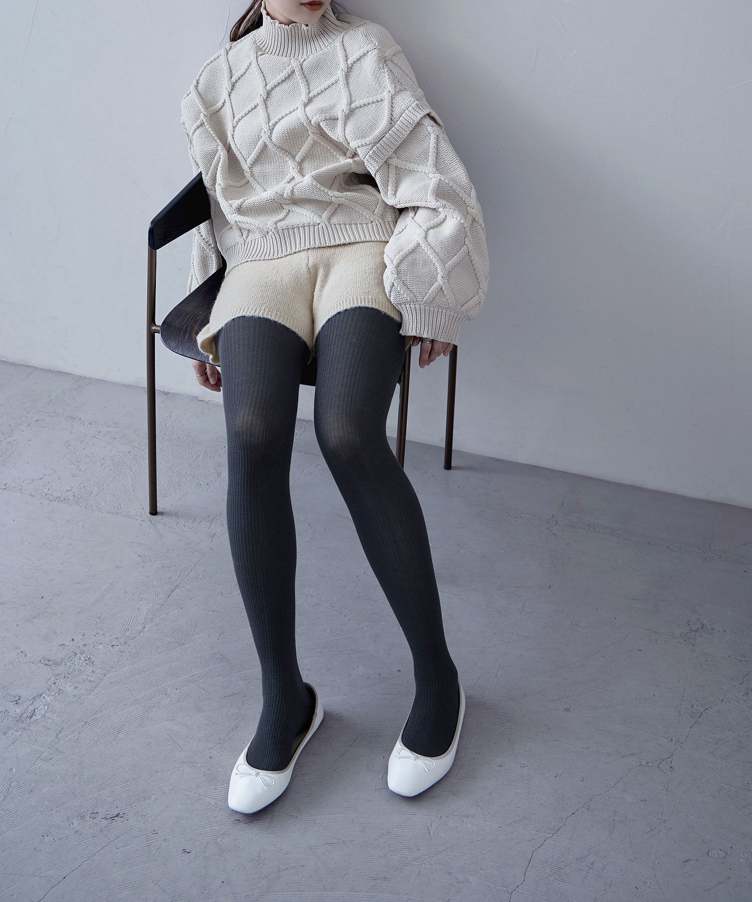 etoll. エトル モヘアタッチニットショートパンツ ボトムス etoll. エトル モヘアタッチニットショートパンツ ボトムス
