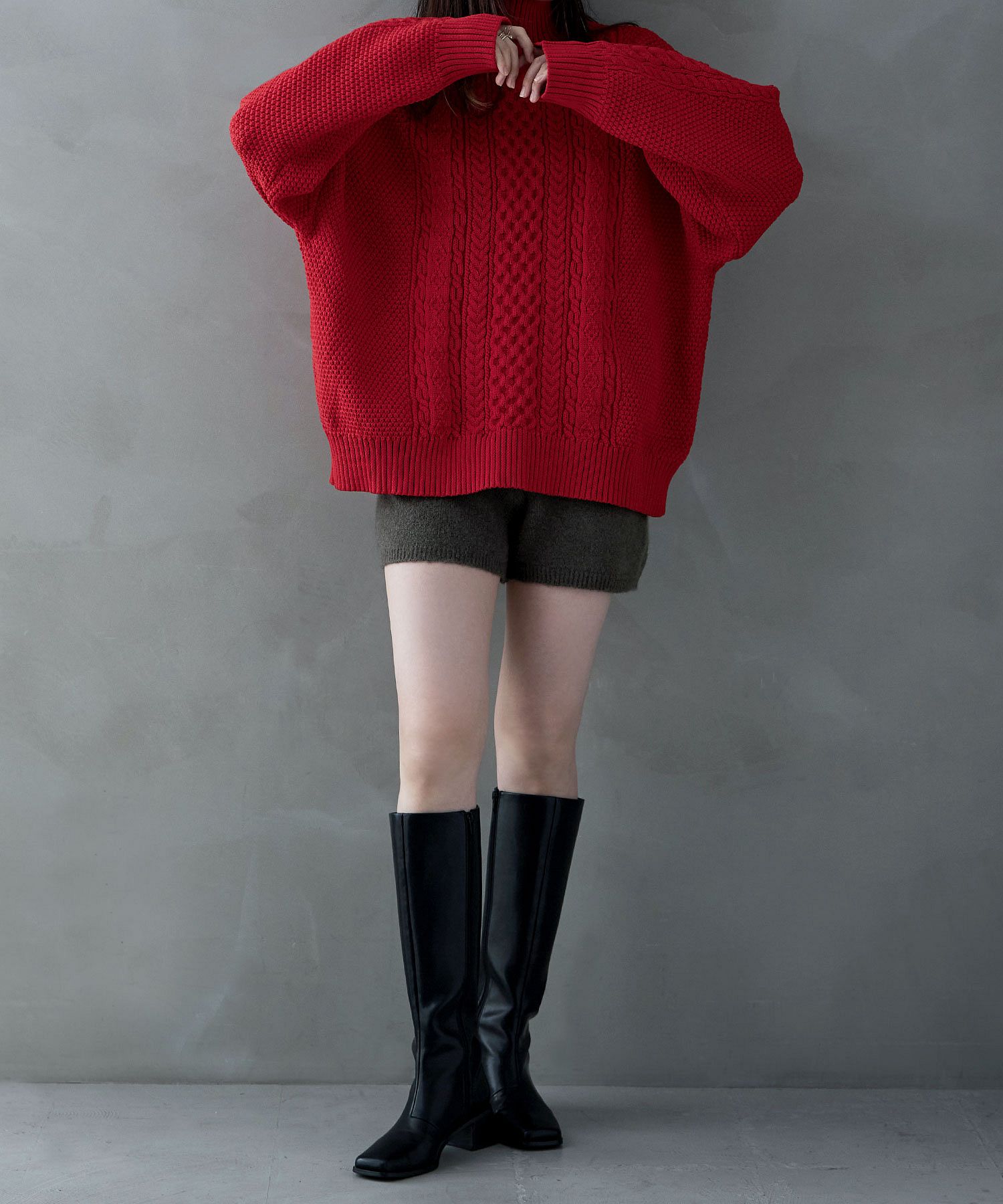 THE TOE　Châtelet Knit Pants　ニットショートパンツ etoll. エトル モヘアタッチニットショートパンツ ボトムス