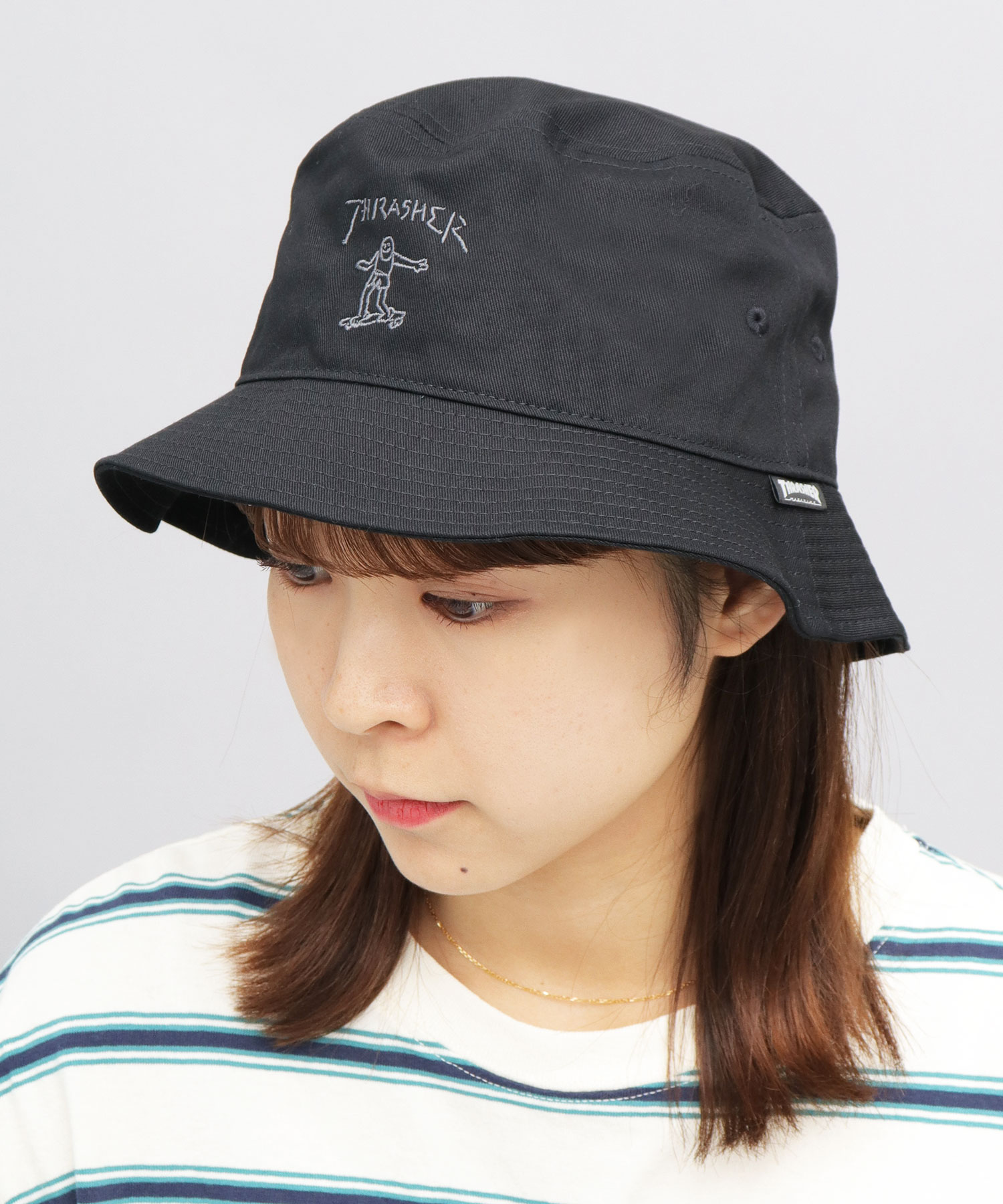 スラッシャー THRASHER 刺繍 バケットハット 帽子 ユニセックス