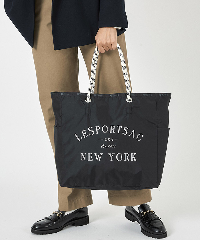 ■LeSportsac■NEW YORK CITYロゴテープ LARGE 2 WAY TOTE □LeSportsac□NEW YORK CITYロゴテープ LARGE 2 WAY TOTE