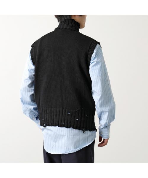 中古・古着通販】MARNI (マルニ) ロゴ刺繍ダメージニットベスト