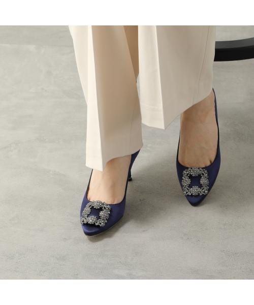 在庫処分セール テ Manolo 37 ネイビー スリッポンサンダル Blahmik おもっ 靴