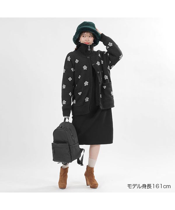 マリークワント MARY QUANT 4ペタルデイジー裏ボア カーディガン