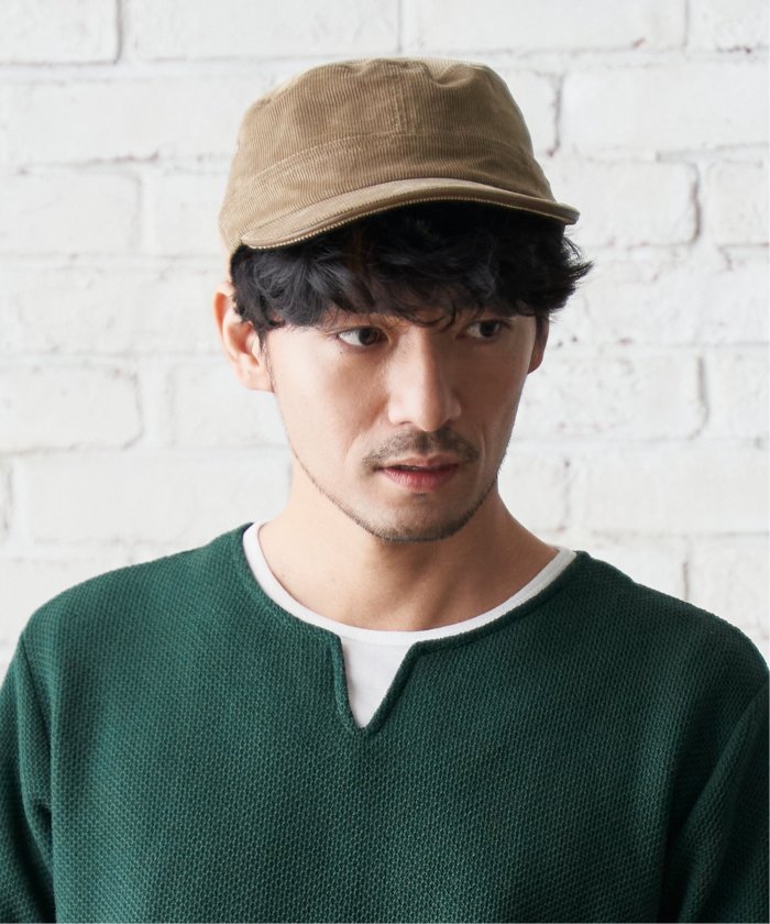 ラルフローレン 思いとどまり 黒 コーデュロイ ワークキャップ