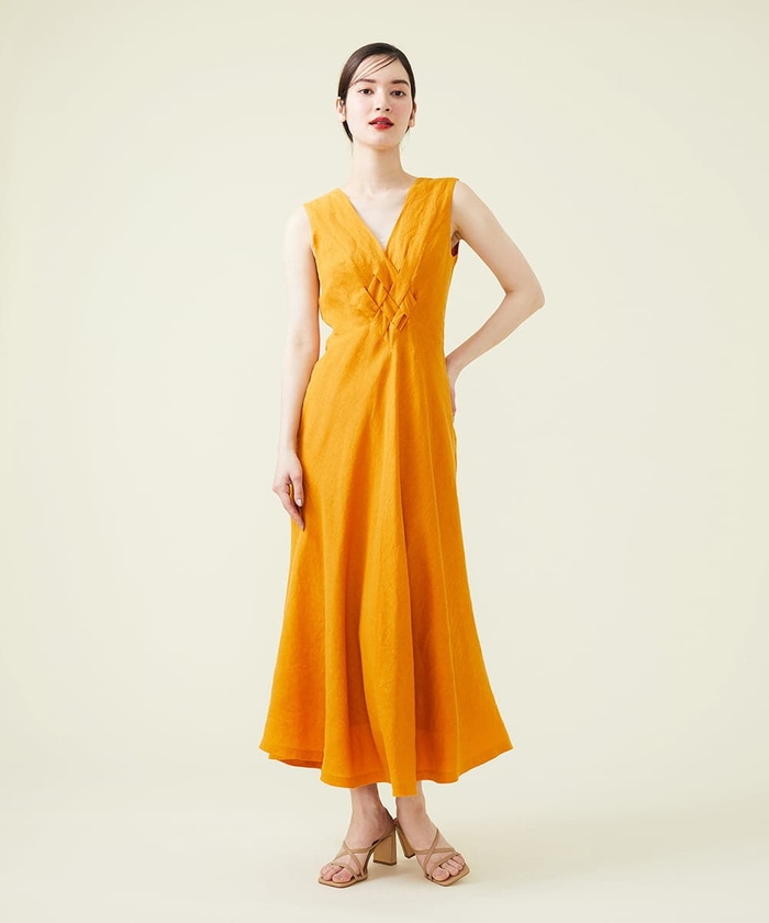 セール 60%OFF】【SYBILLA DRESS】イントレチャートリネンドレス