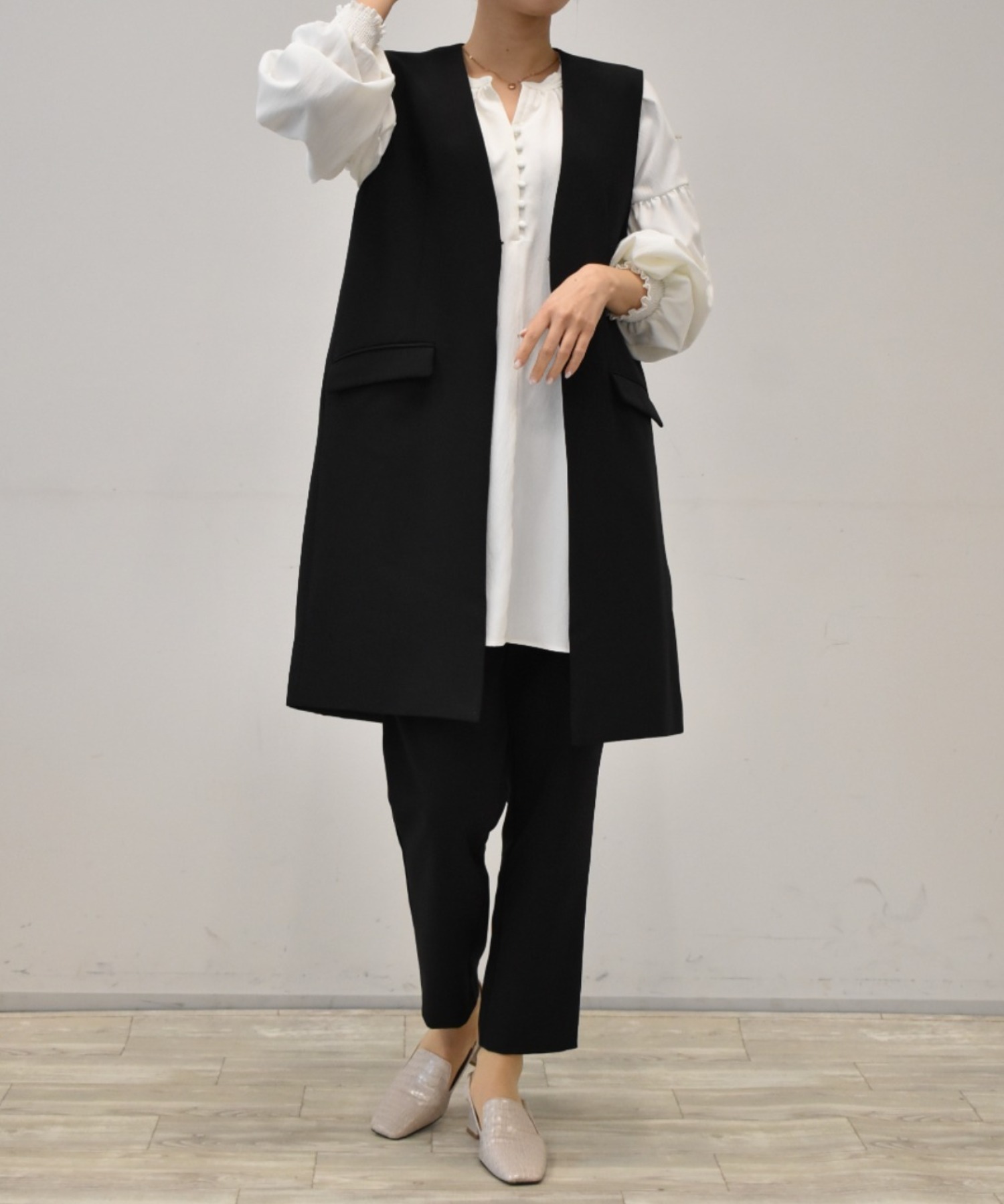 セール18%OFF】ラナン RANAN ＜2点セット＞ロングジレ