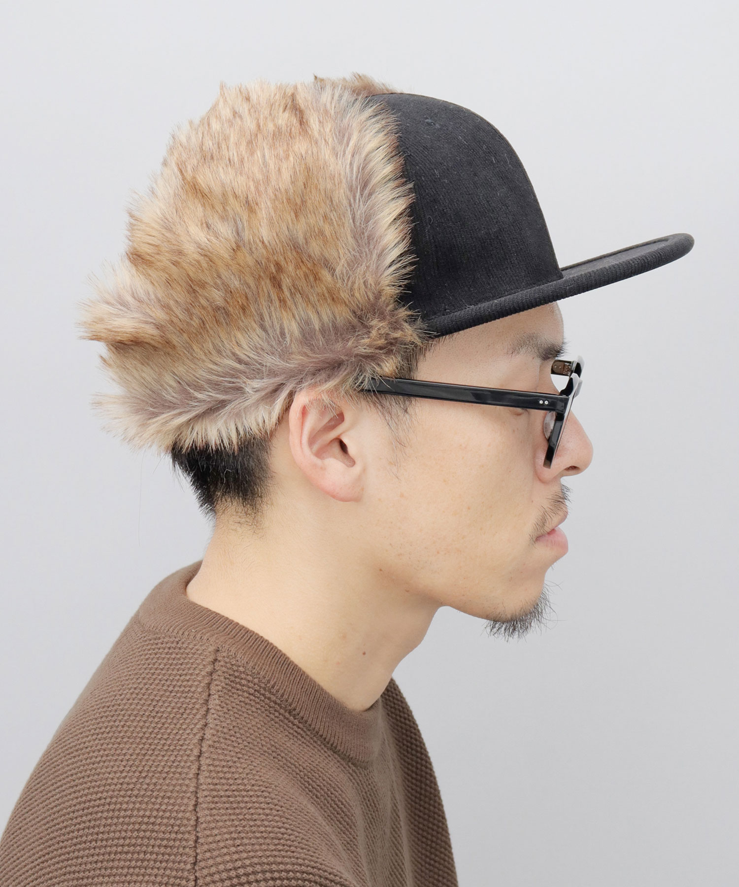 IL BISONTE コーデュロイキャップ フライトキャップ
