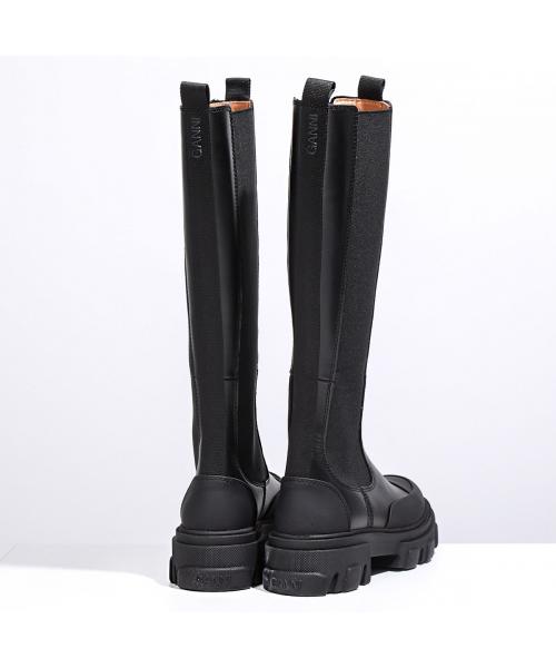 箱B】GANNI ロングブーツ High Chelsea Boot Black Stitch 箱B】GANNI ロングブーツ High Chelsea Boot Black Stitch