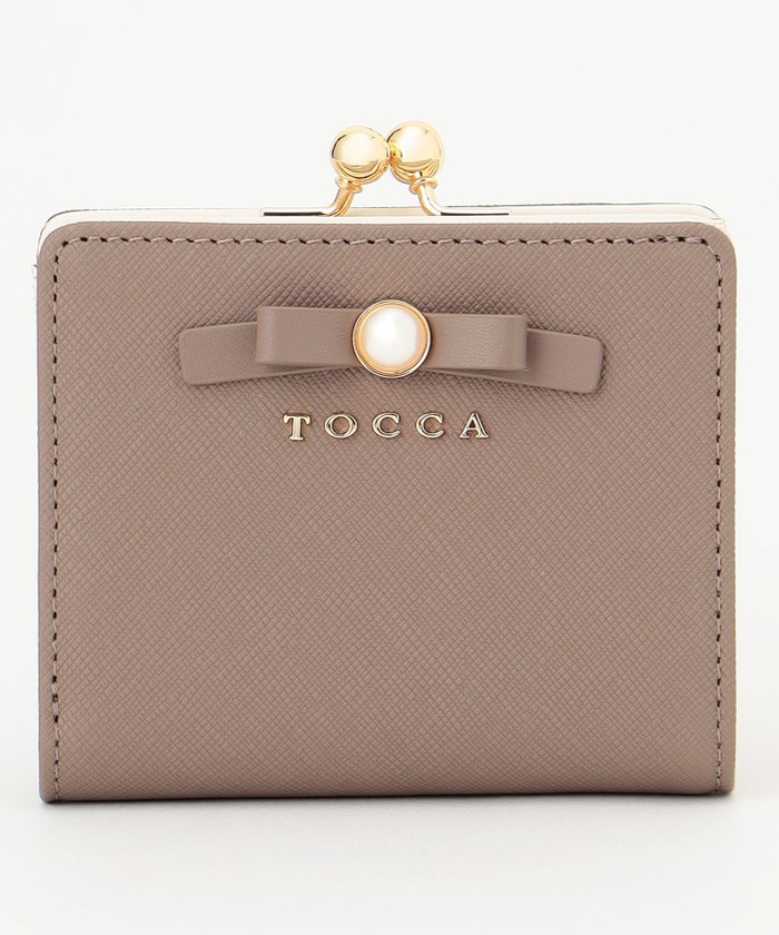 未使用 TOCCA トッカ 二つ折り財布 がま口 パール PEARL KNOT 新色ブルー登場】PEARL KNOT BIFOLDWALLET 財布(505797582