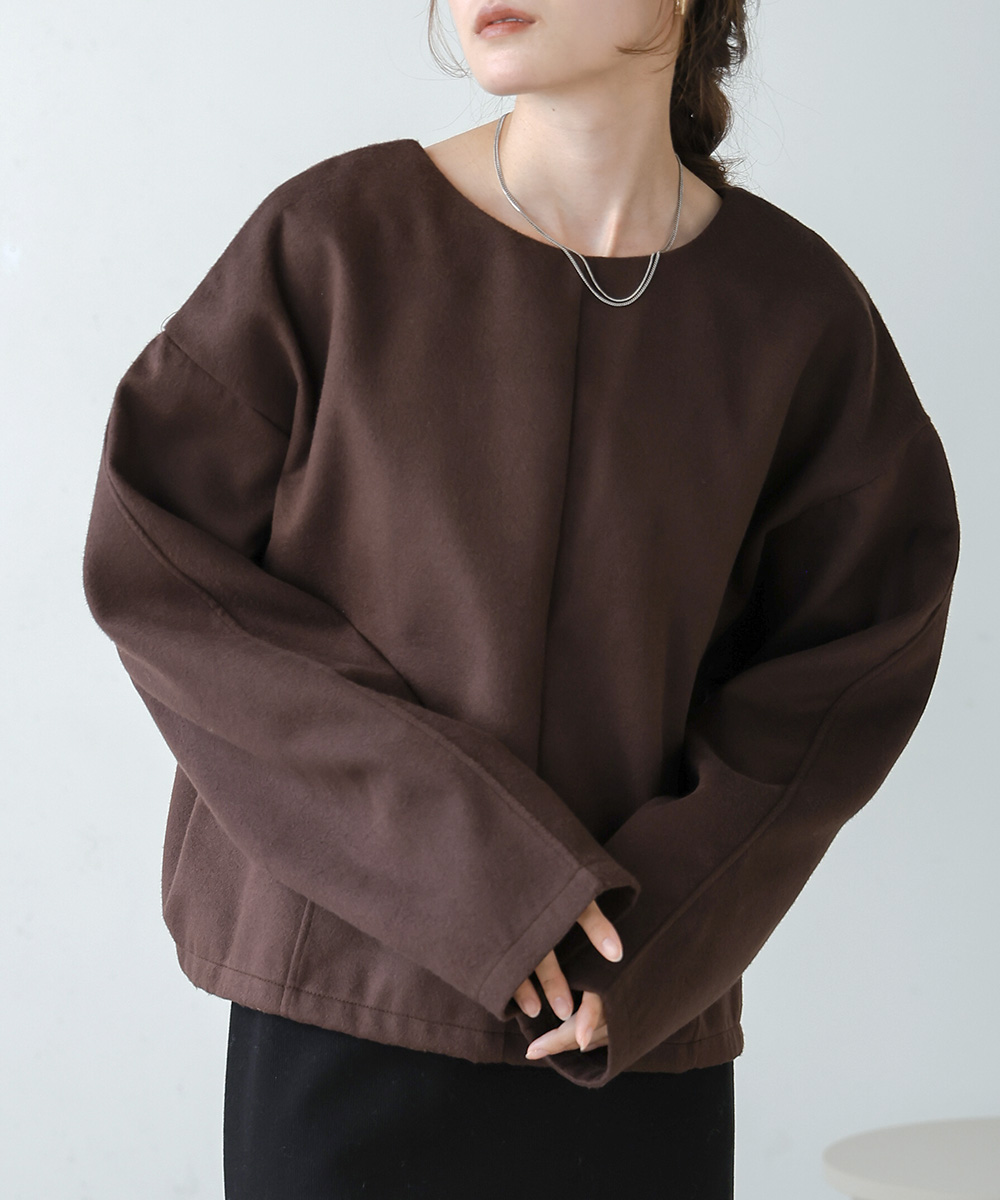 セール】バブ Bab 前後2WAYウールライクキーネックプルオーバー