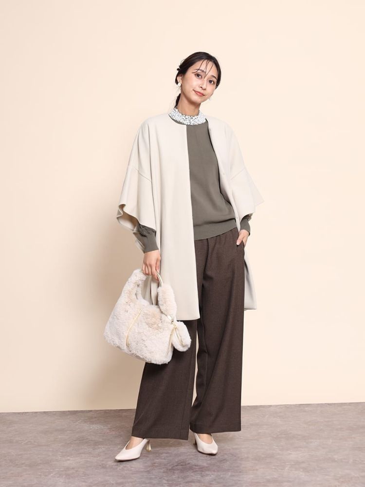 ビジュー ニット フェンネル FENNEL ヤマダヤ ネックビジューニット 長袖 セール】フェンネル FENNEL ネックビジューニット(505797971