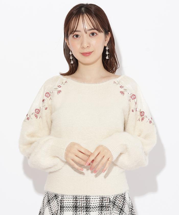 セール】Vネック刺繍シャギーニット(505798194) | ウィル セール】Vネック刺繍シャギーニット(505798194) | ウィル