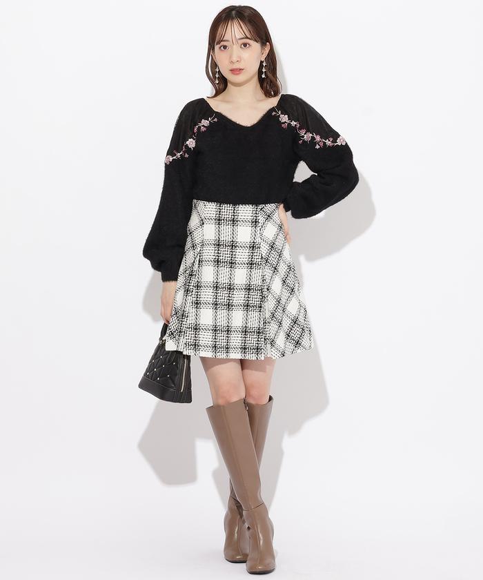 セール】Vネック刺繍シャギーニット(505798194) | ウィル セール】Vネック刺繍シャギーニット(505798194) | ウィル