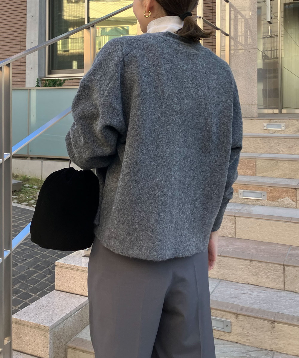 畦編みパールニットカーディガンsdpxyf2953 ブラウン – [公式