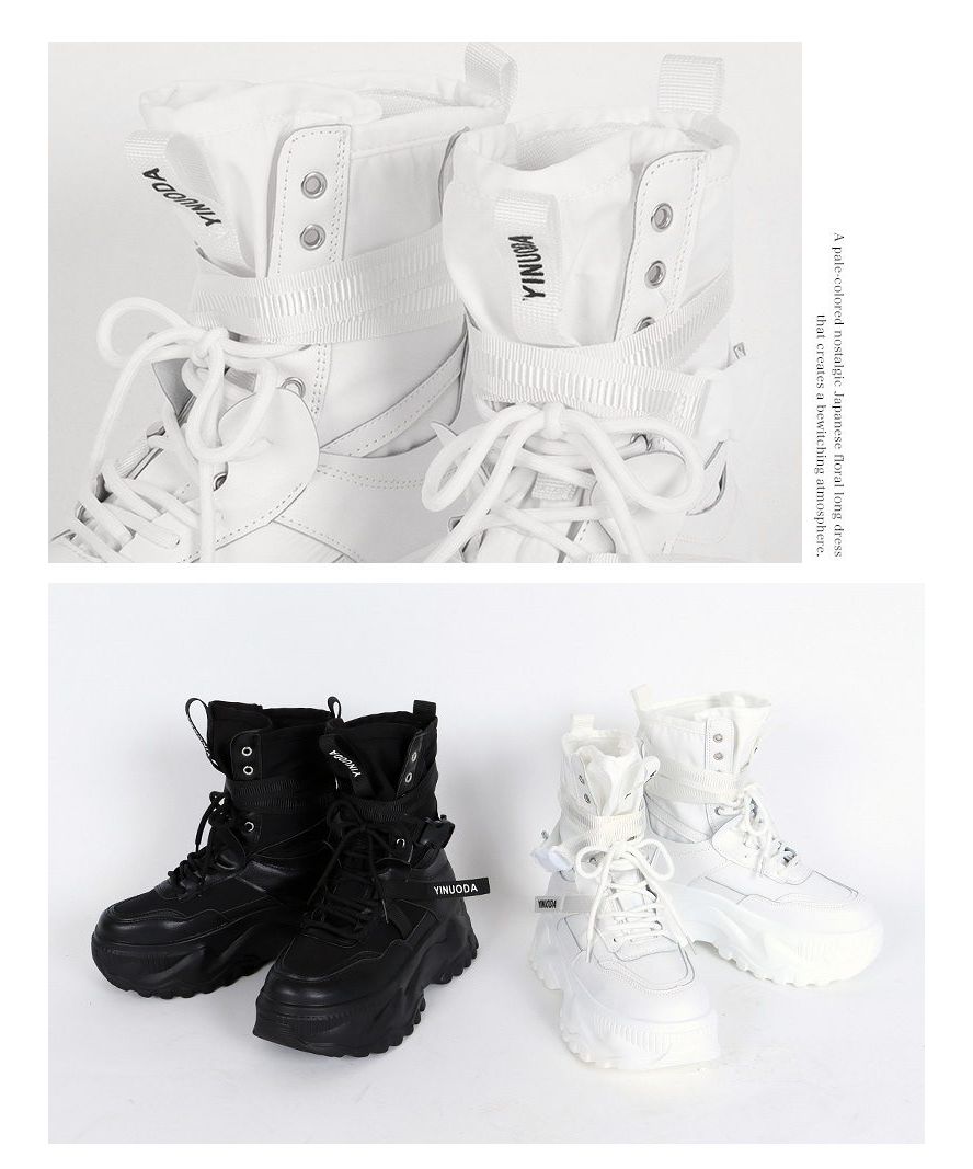 【PRADA】lady's ハイカット 厚底ブーツ white PRADA 極美品◎定価225500円 イタリア製 プラダ 1T255M モノリス