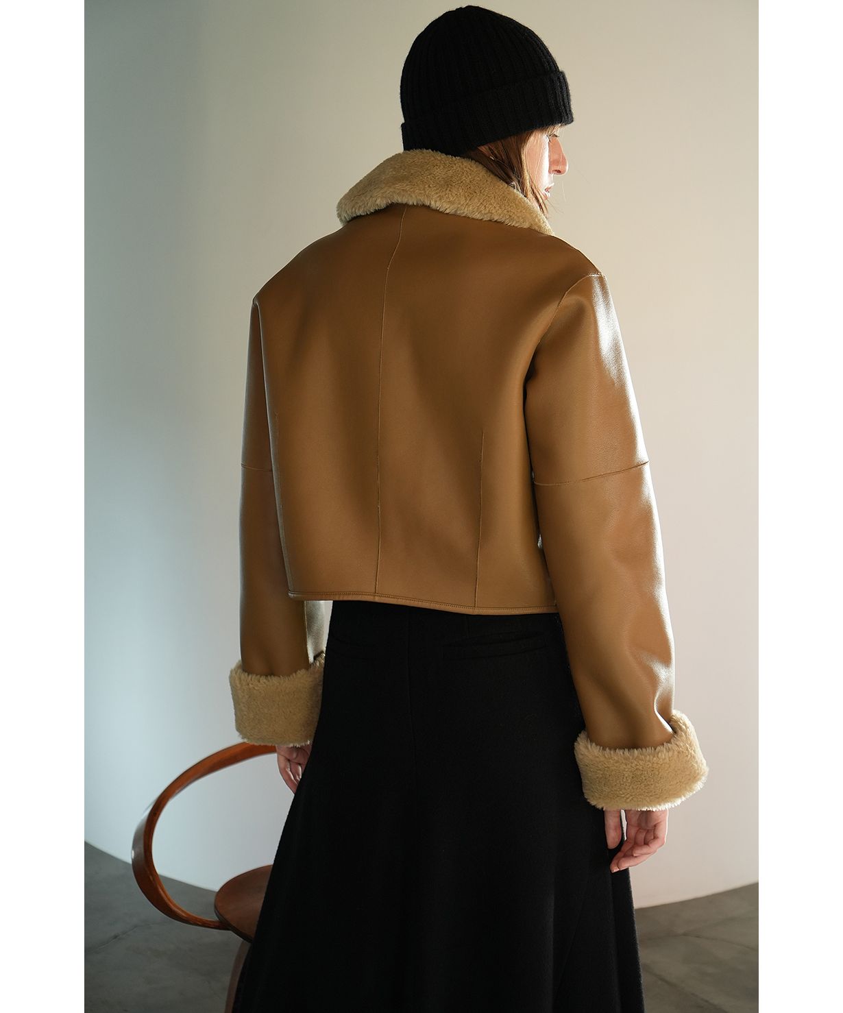 VEGAN LEATHER BOA SHORT JACKET(505796405) | クラネ(CLANE VEGAN LEATHER BOA SHORT JACKET(505796405) | クラネ(CLANE