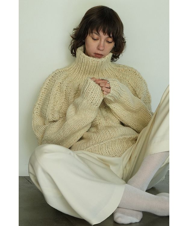 セール】CHUNKY CABLE HAND KNIT TOPS(505796411) | クラネ セール】CHUNKY CABLE HAND KNIT TOPS(505796411) | クラネ