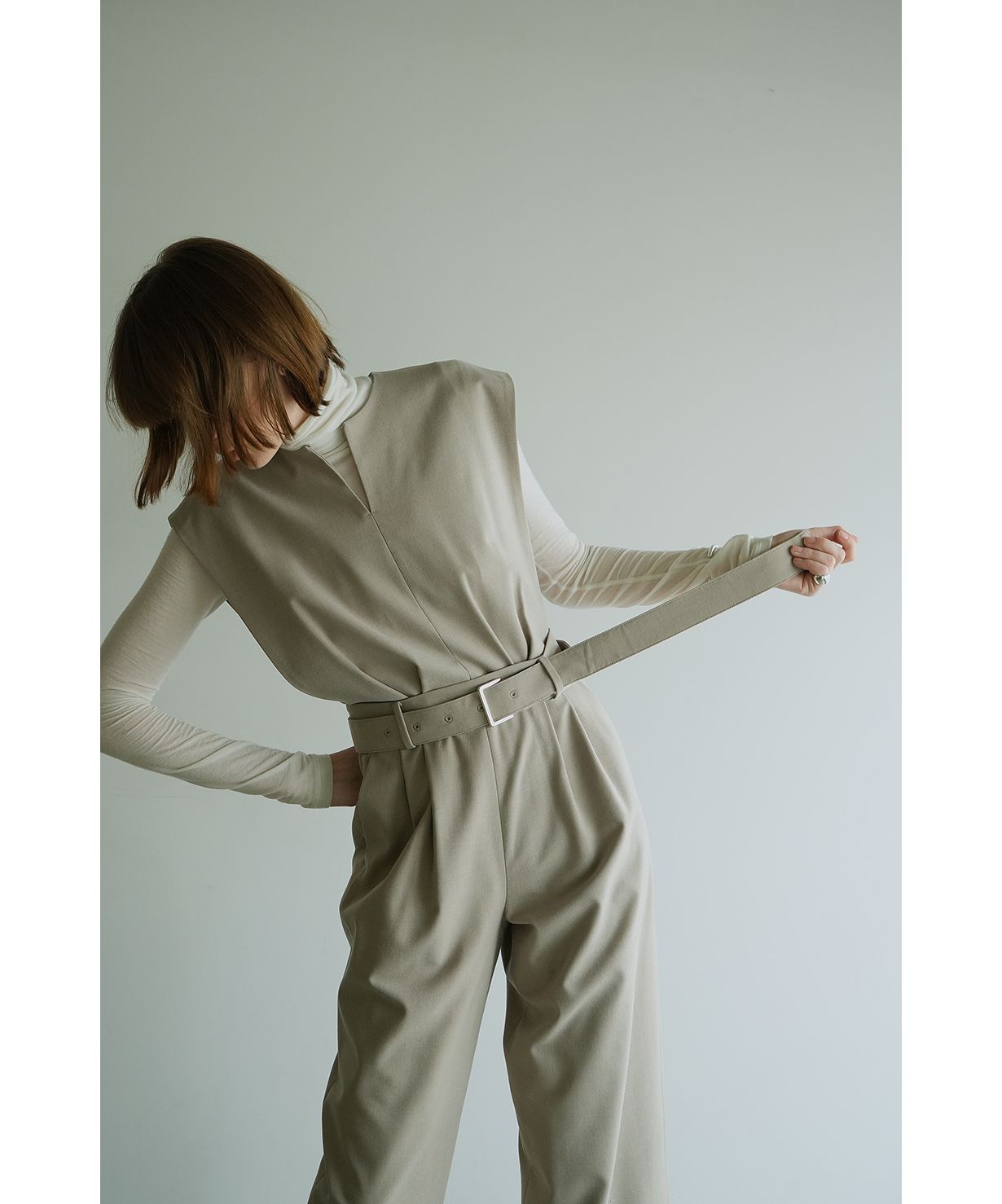 セール 50%OFF】SLEEVELESS BELTED ALL IN ONE(505796417 セール 50%OFF】SLEEVELESS BELTED ALL IN ONE(505796417