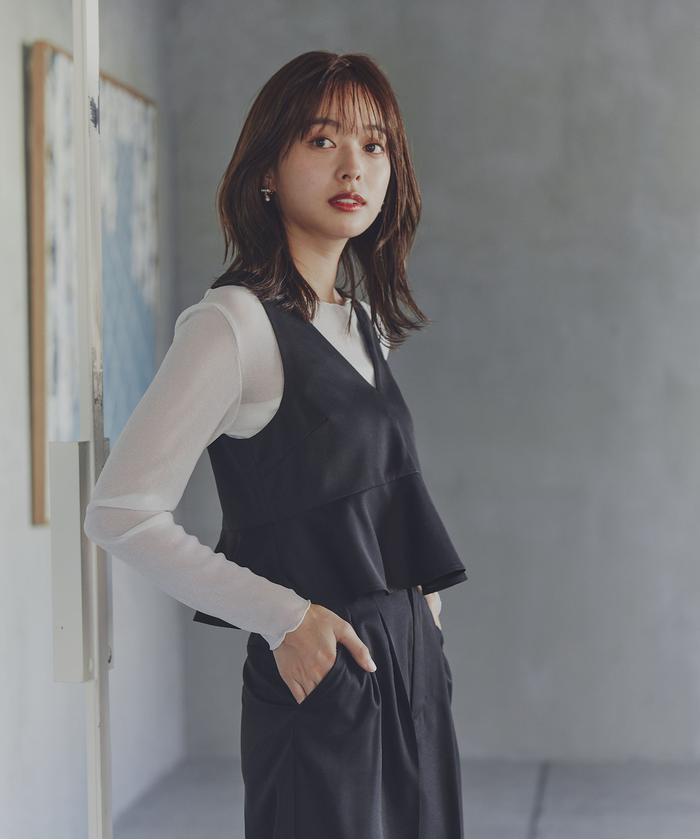 セール 50%OFF】ペプラムワイドパンツセットアップ(505799347 セール 50%OFF】ペプラムワイドパンツセットアップ(505799347