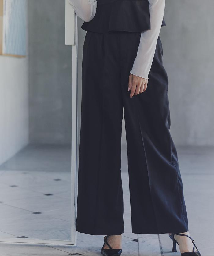 セール 50%OFF】ペプラムワイドパンツセットアップ(505799347 セール 50%OFF】ペプラムワイドパンツセットアップ(505799347
