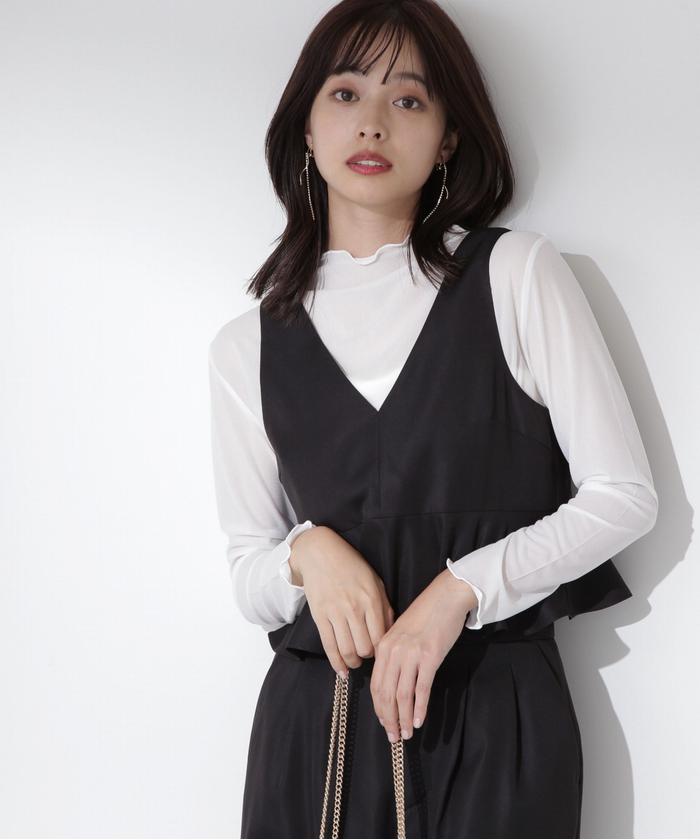 セール 50%OFF】ペプラムワイドパンツセットアップ(505799347 セール 50%OFF】ペプラムワイドパンツセットアップ(505799347