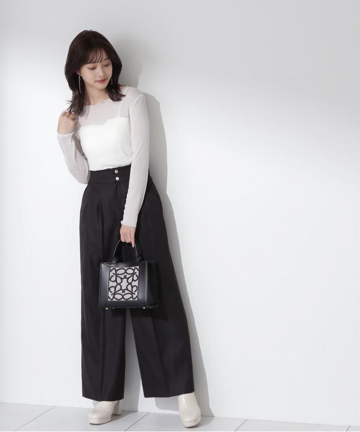セール 50%OFF】ペプラムワイドパンツセットアップ(505799347 セール 50%OFF】ペプラムワイドパンツセットアップ(505799347