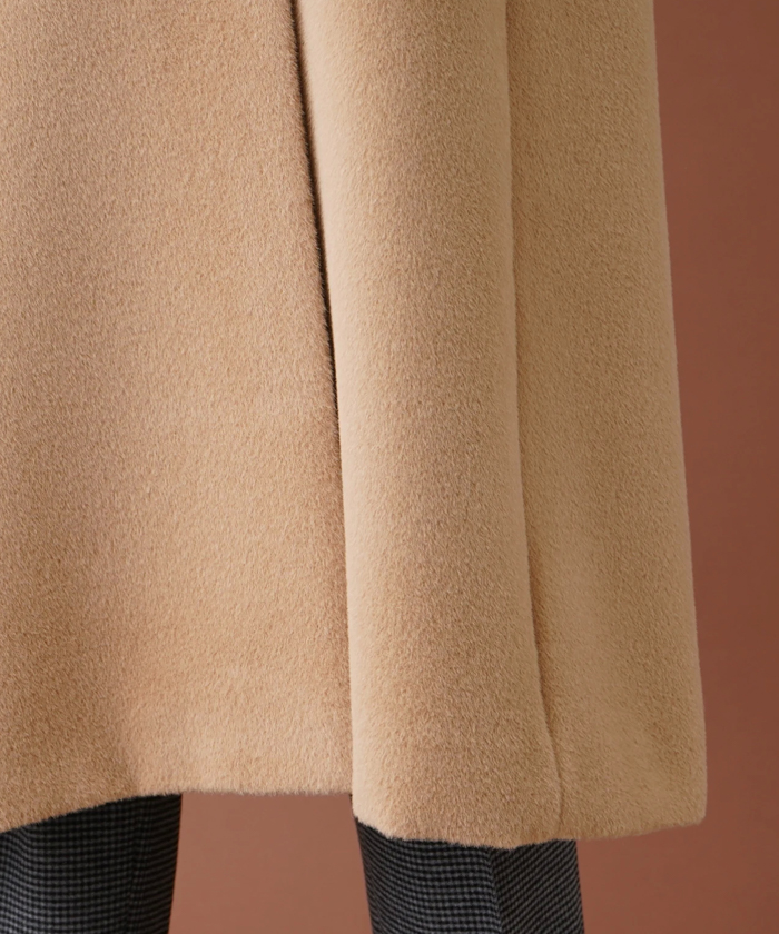 アルパカ混ロングコート【セレモニー】【Leilian WHITE LABEL