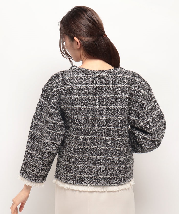 セール 50%OFF】ルーニィ LOUNIE ツイード風ニットプルオーバー