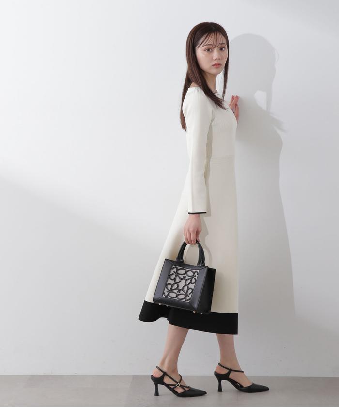 セール 30%OFF】バイカラーニットワンピース(505799349