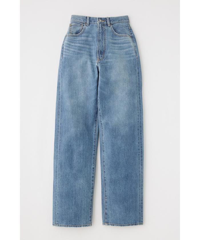 パンツ MOUSSY HW COATED LOOSE STRAIGHT マウジー MOUSSY HW COATED LOOSE STRAIGHT （L/BLU1